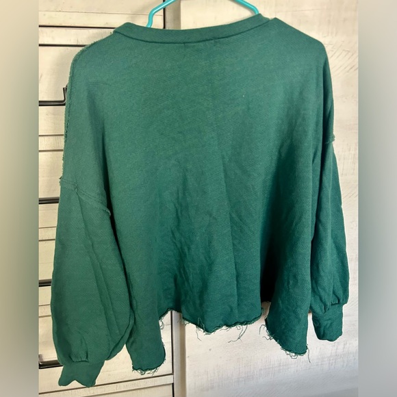 Women’s "Naughty and Nice" Green Graphic Sweatshirt - Picture 2 of 4